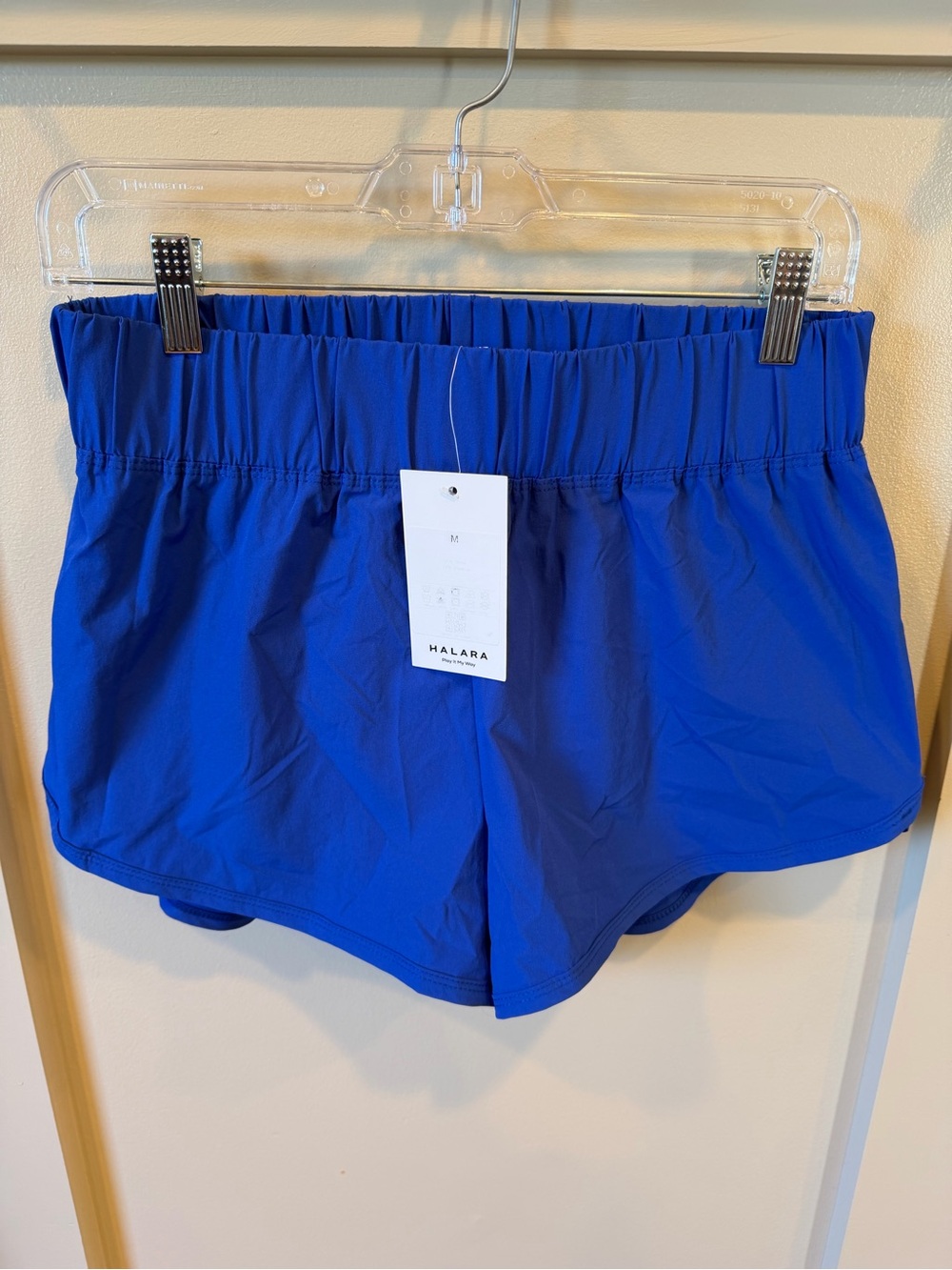 HALARA Electric Blue Elastic-Waist Athletic Shorts
